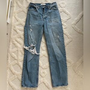 Abercrombie The Dad High Rise Distressed Jeans